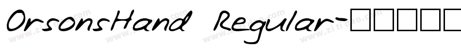OrsonsHand Regular字体转换